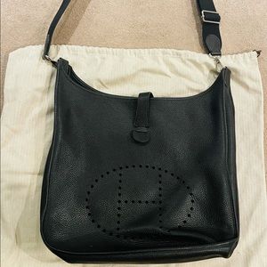 Hermes EVELYNE 3 TGM crossbody bag BLACK